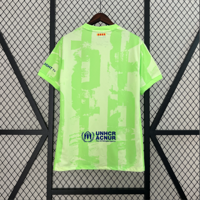 CAMISA DO BARCELONA 24/25 BRANCO E VERDE