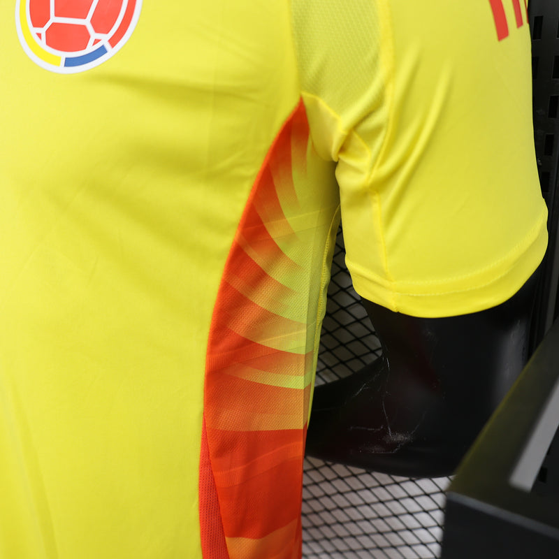 CAMISA VERSÃO PLAYER DA SELEÇÃO DA COLÔMBIA 2024 AMARELO