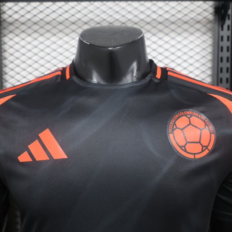 CAMISA VERSÃO PLAYER DA SELEÇÃO DA COLÔMBIA 2024 PRETO