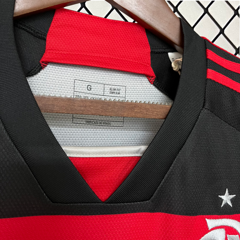 CAMISA LANÇAMENTO DO FLAMENGO 24/25 VERMELHO E PRETO - VELOP SPORTS