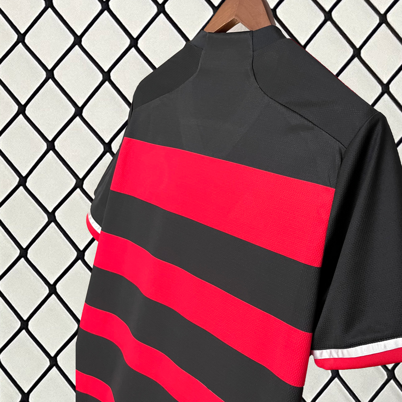 CAMISA LANÇAMENTO DO FLAMENGO 24/25 VERMELHO E PRETO - VELOP SPORTS