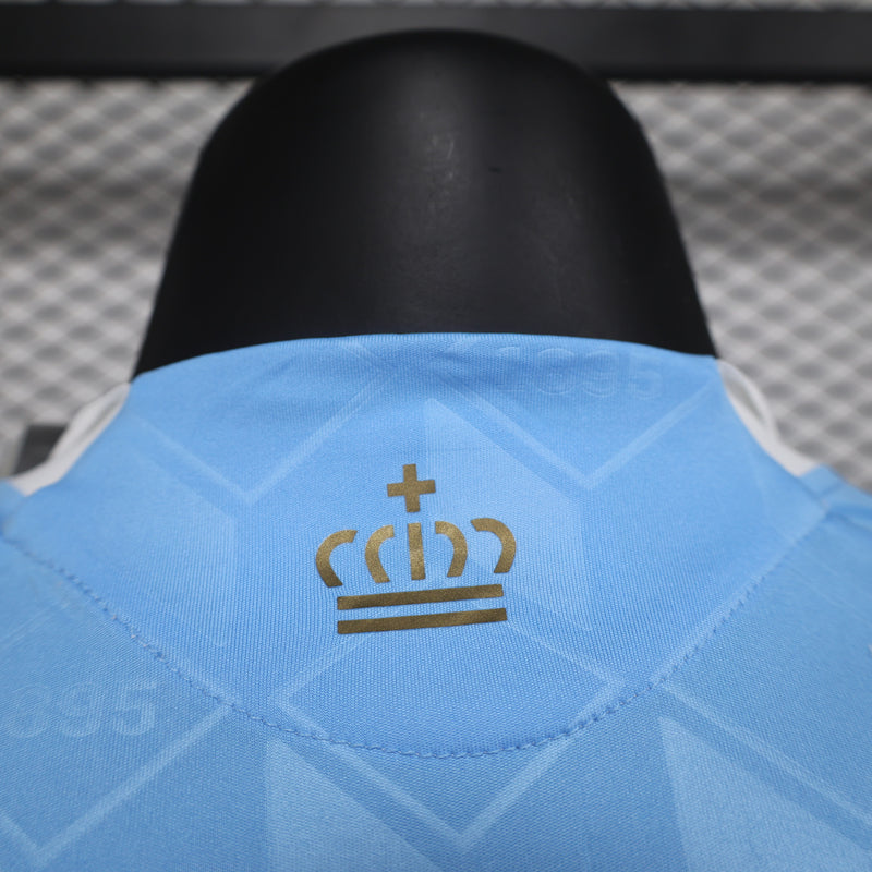 CAMISA VERSÃO PLAYER DA SELEÇÃO DA BÉLGICA 2024 AZUL