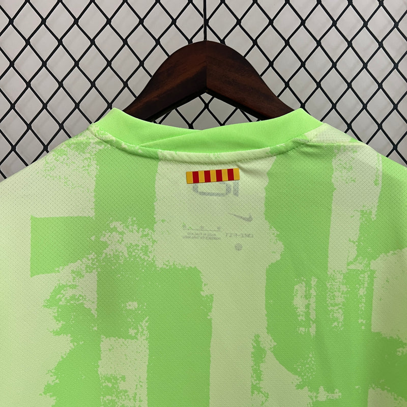 CAMISA DO BARCELONA 24/25 BRANCO E VERDE