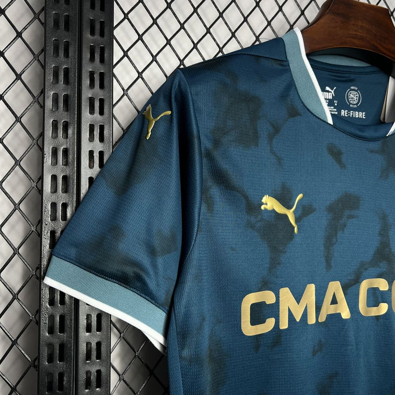 CAMISA LANÇAMENTO DO OLYMPIQUE DE MARSEILLE 24/25 AZUL