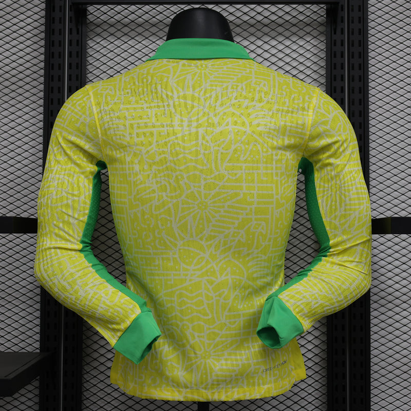 CAMISA MANGA LONGA DA SELEÇÃO DO BRASIL 24/25 AMARELO