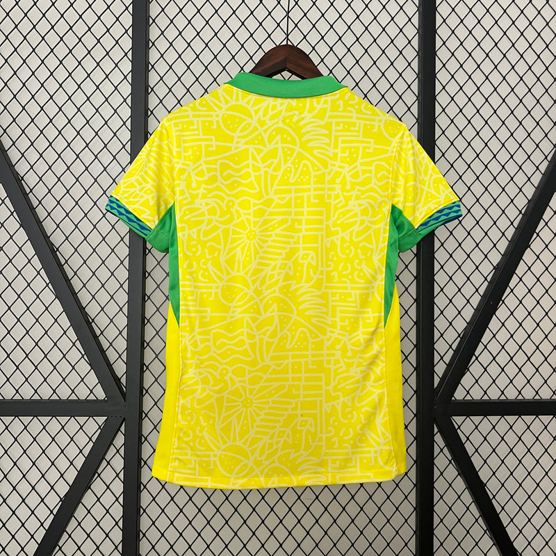 CAMISA LANÇAMENTO FEMININA DA SELEÇÃO DO BRASIL 24/25 AMARELO