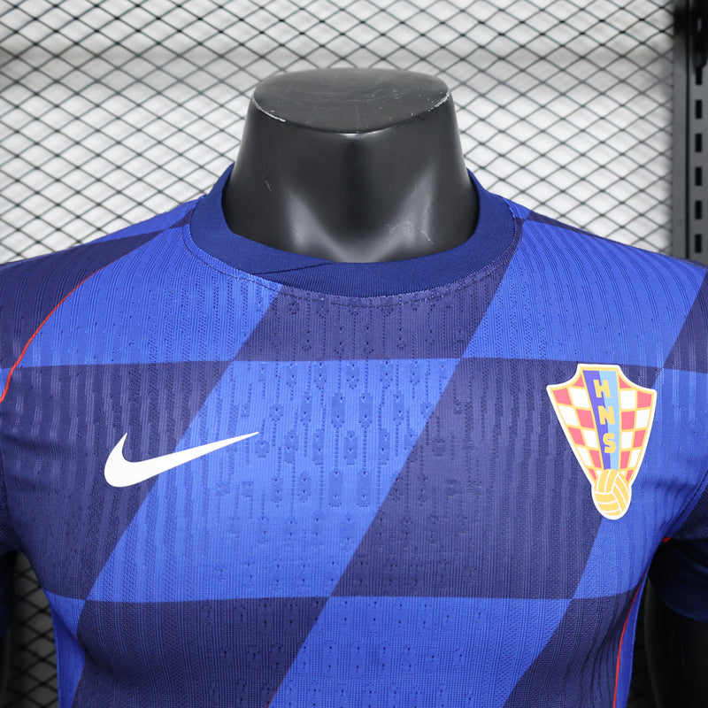 CAMISA VERSÃO PLAYER DA SELEÇÃO DA CROÁCIA 2024 AZUL