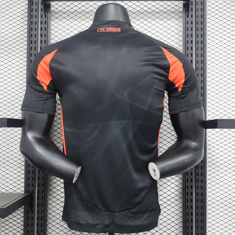 CAMISA VERSÃO PLAYER DA SELEÇÃO DA COLÔMBIA 2024 PRETO