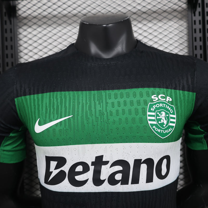 CAMISA VERSÃO PLAYER DO SPORTING 24/25 PRETO E VERDE