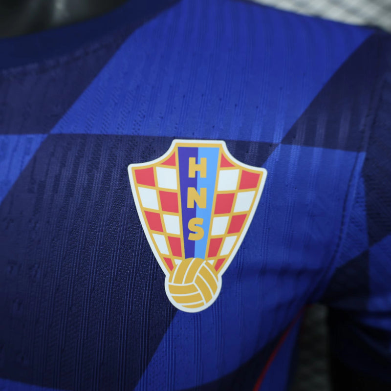 CAMISA VERSÃO PLAYER DA SELEÇÃO DA CROÁCIA 2024 AZUL