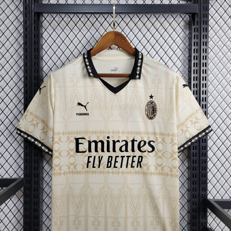 CAMISA LANÇAMENTO DO MILAN 24/25 BEGE - VELOP SPORTS