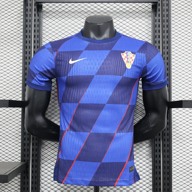 CAMISA VERSÃO PLAYER DA SELEÇÃO DA CROÁCIA 2024 AZUL