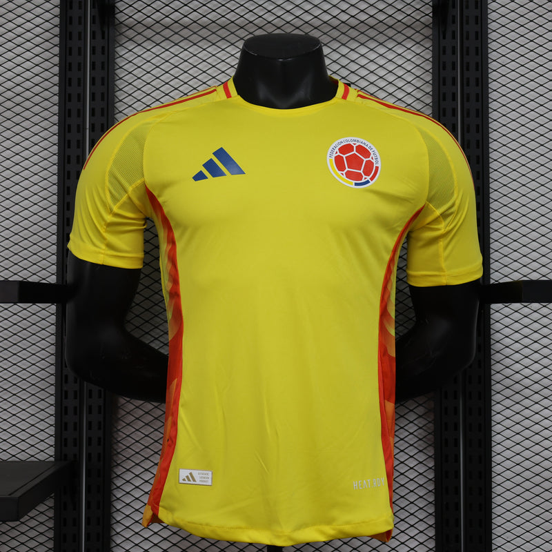 CAMISA VERSÃO PLAYER DA SELEÇÃO DA COLÔMBIA 2024 AMARELO