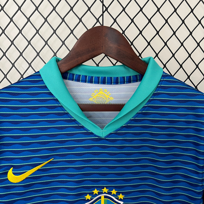CAMISA LANÇAMENTO FEMININA DA SELEÇÃO DO BRASIL 24/25 AZUL