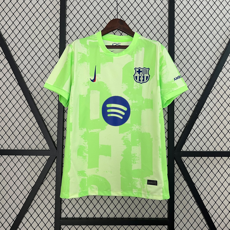 CAMISA DO BARCELONA 24/25 BRANCO E VERDE