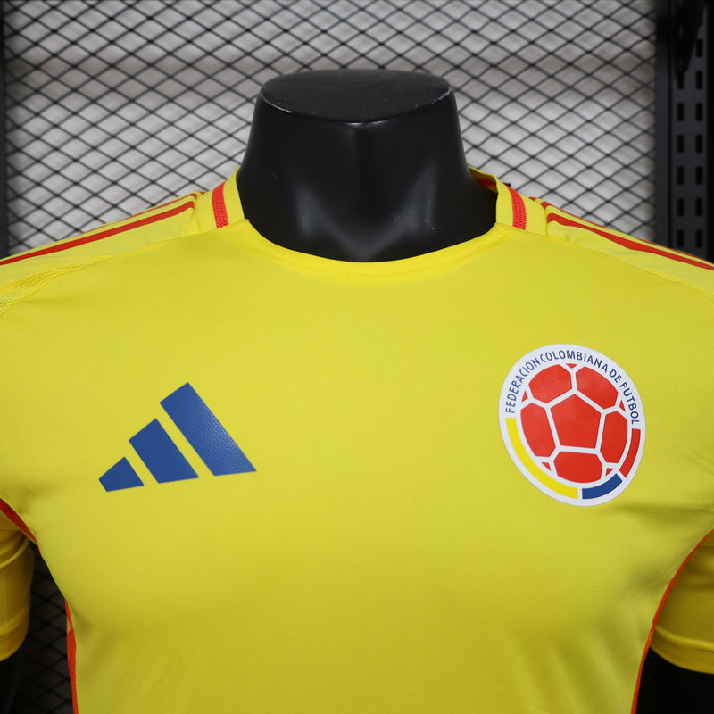 CAMISA VERSÃO PLAYER DA SELEÇÃO DA COLÔMBIA 2024 AMARELO