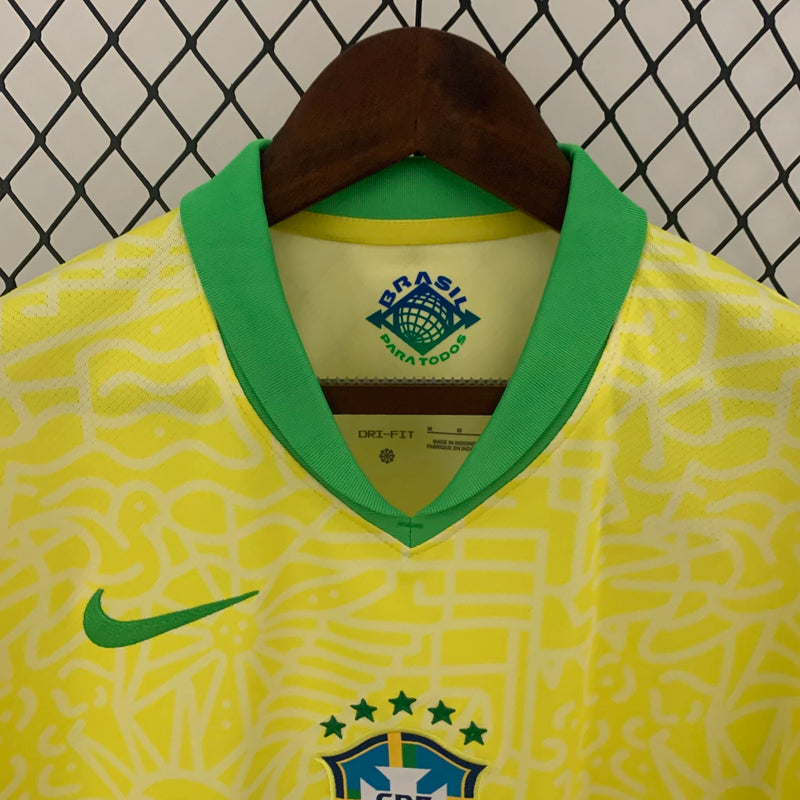 CAMISA LANÇAMENTO VERSÃO PLAYER DA SELEÇÃO DO BRASIL 24/25 AMARELO - VELOP SPORTS