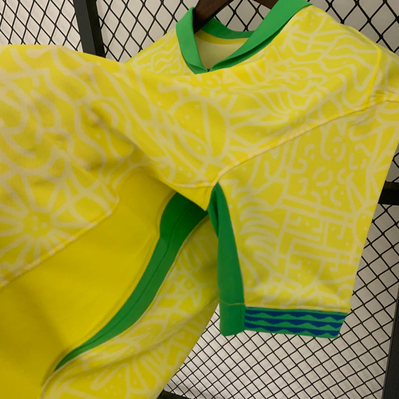 CAMISA LANÇAMENTO VERSÃO PLAYER DA SELEÇÃO DO BRASIL 24/25 AMARELO - VELOP SPORTS
