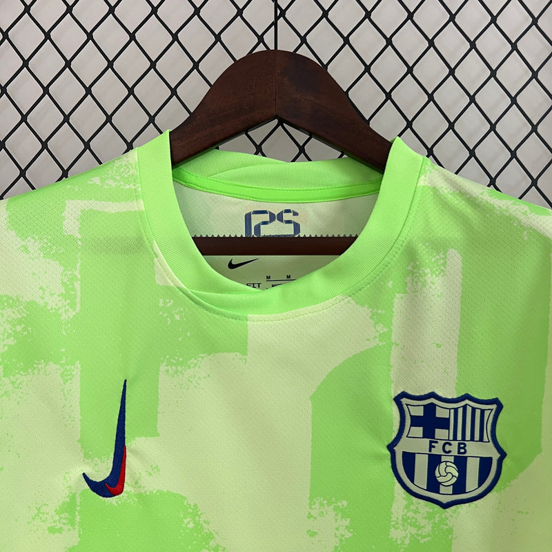 CAMISA DO BARCELONA 24/25 BRANCO E VERDE