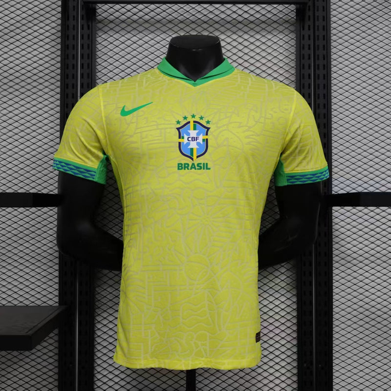 CAMISA LANÇAMENTO VERSÃO PLAYER DA SELEÇÃO DO BRASIL 24/25 AMARELO - VELOP SPORTS