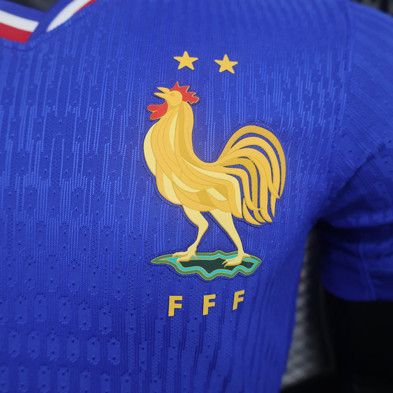 CAMISA VERSÃO PLAYER DA SELEÇÃO DA FRANÇA 2024 AZUL