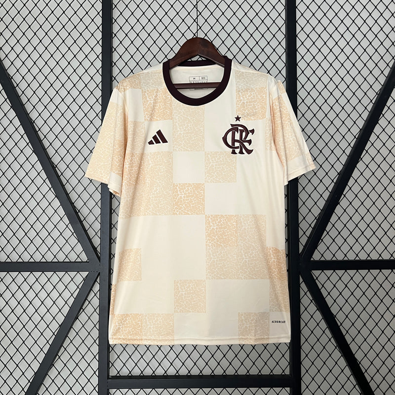 CAMISA PRÉ JOGO DO FLAMENGO 24/25 BEGE