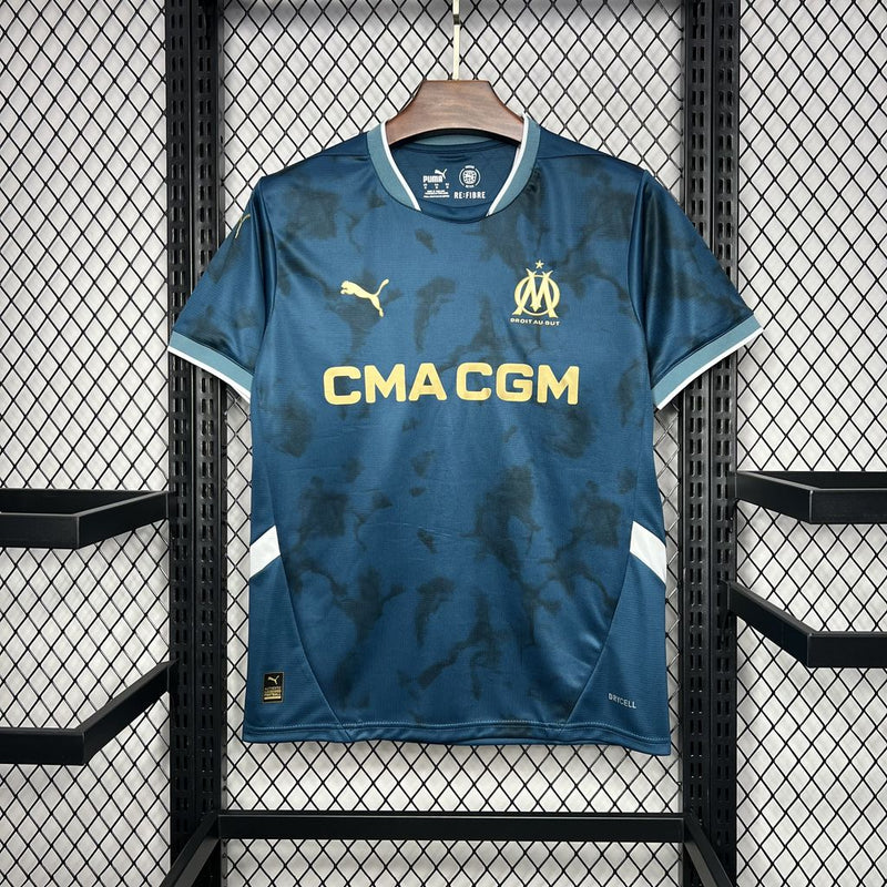 CAMISA LANÇAMENTO DO OLYMPIQUE DE MARSEILLE 24/25 AZUL