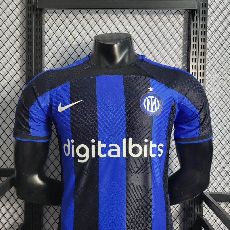 CAMISA VERSÃO PLAYER DO INTER DE MILÃO 22/23 AZUL E PRETO - VELOP SPORTS