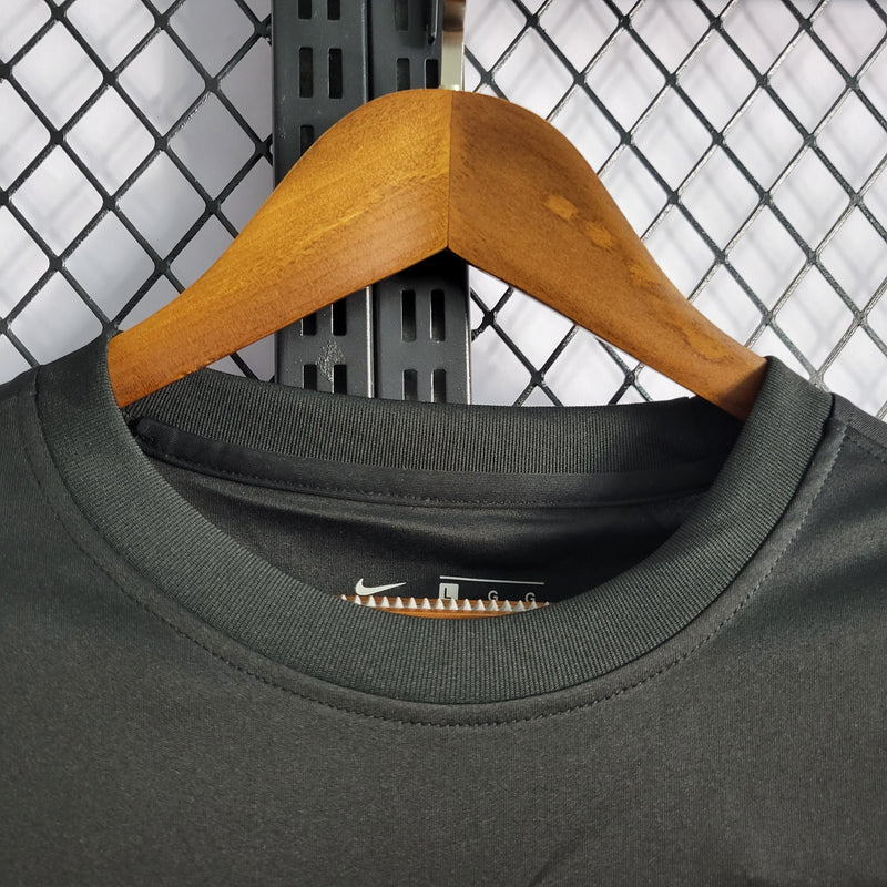 CAMISA DO CORINTHIANS 22/23 TREINO PRETO E LARANJA - VELOP SPORTS