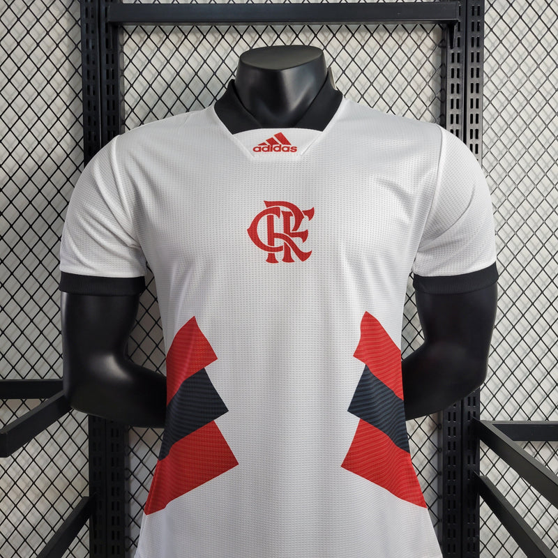 CAMISA VERSÃO PLAYER DO FLAMENGO 23/24 BRANCO TREINO - VELOP SPORTS