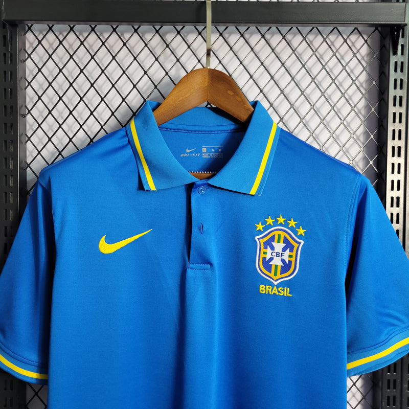 CAMISA DA SELEÇÃO DO BRASIL 22/23 POLO AZUL CLARO - VELOP SPORTS