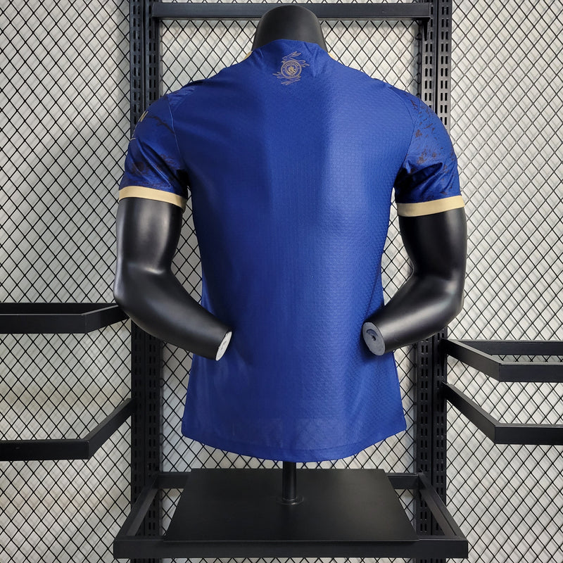 CAMISA VERSÃO PLAYER DO MANCHESTER CITY 23/24 AZUL EDIÇÃO ESPECIAL - VELOP SPORTS