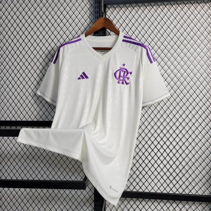 CAMISA DO FLAMENGO 23/24 BRANCO E ROXO - VELOP SPORTS