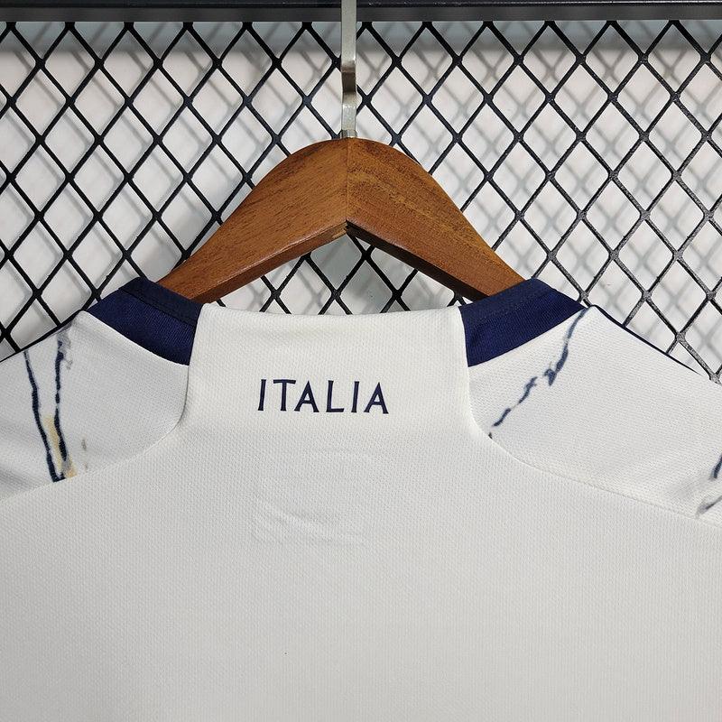 CAMISA MANGA LONGA DA ITALIA 23/24 BRANCO - VELOP SPORTS