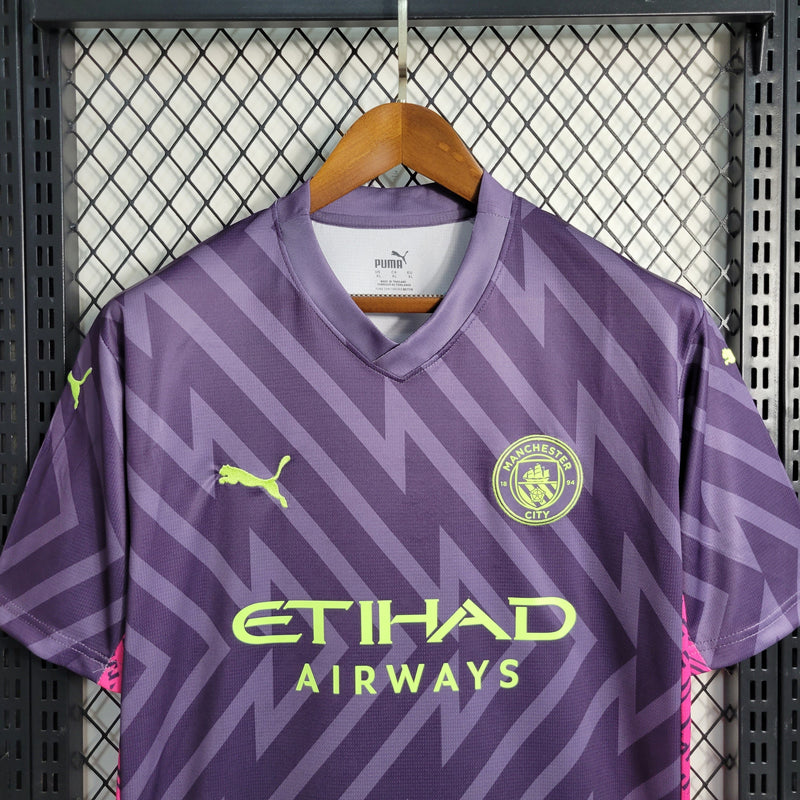 CAMISA DO MANCHESTER CITY 23/24 ROXO GOLEIRO - VELOP SPORTS