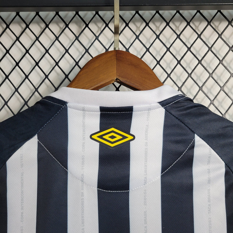 CAMISA FEMININA DO SANTOS 23/24 PRETO E BRANCO - VELOP SPORTS