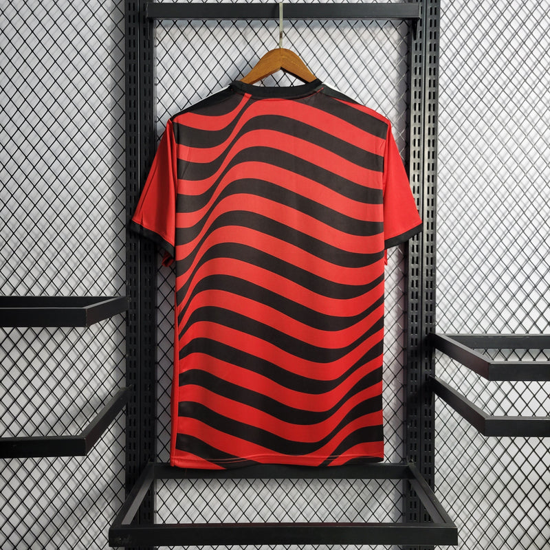 CAMISA DO FLAMENGO 22/23 2 VERMELHO E PRETO - VELOP SPORTS