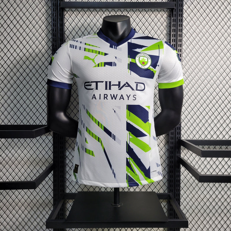 CAMISA VERSÃO PLAYER DO MANCHESTER CITY 23/24 BRANCO EDIÇÃO ESPECIAL - VELOP SPORTS