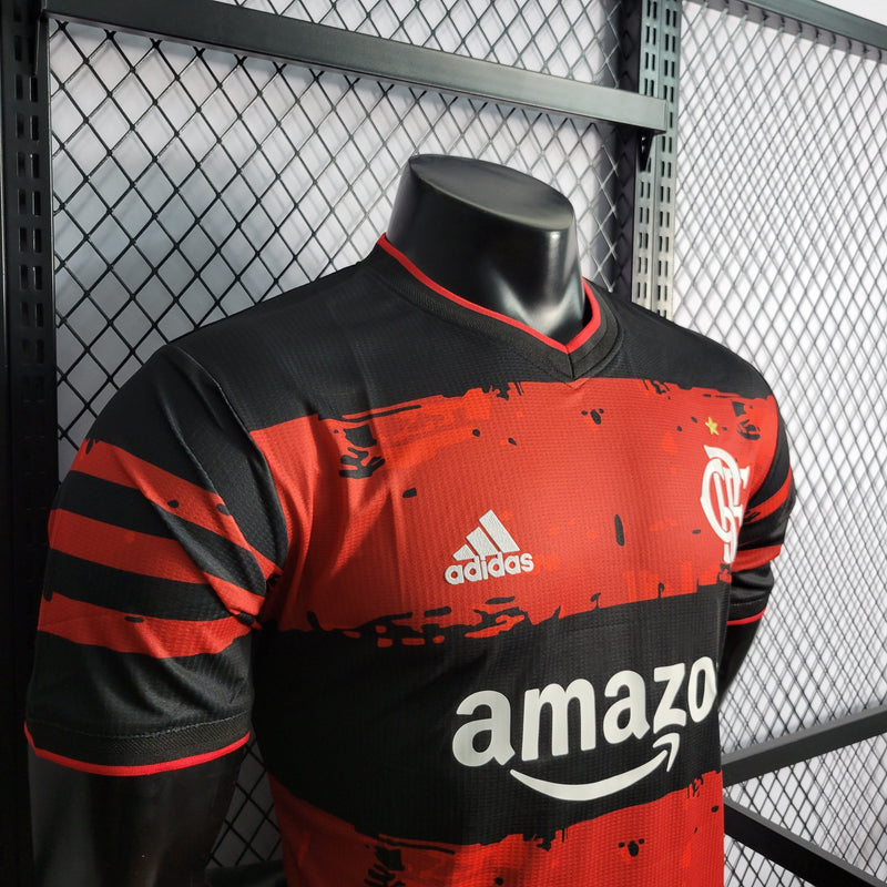 CAMISA VERSÃO PLAYER DO FLAMENGO 22/23 VERMELHO COMEMORATIVA - VELOP SPORTS