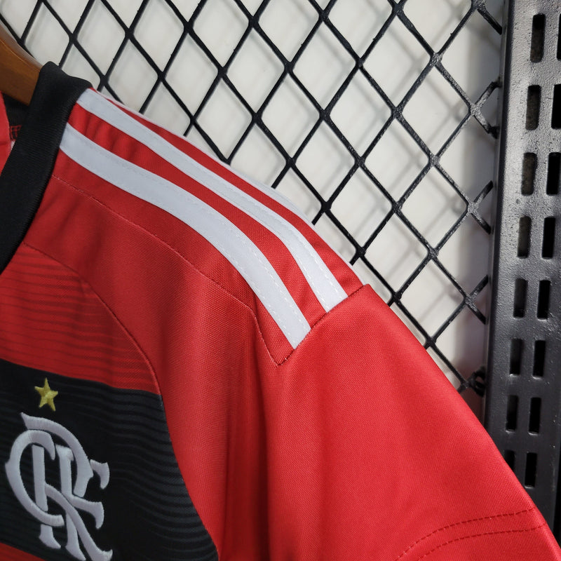 CAMISA FEMININA DO FLAMENGO 23/24 VERMELHO E PRETO - VELOP SPORTS