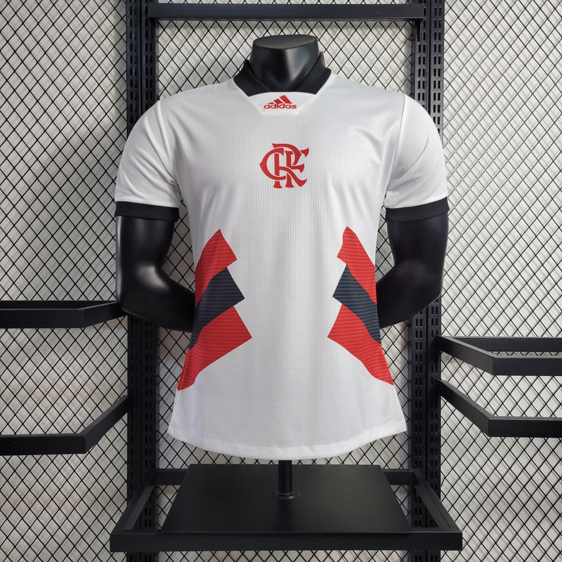 CAMISA VERSÃO PLAYER DO FLAMENGO 23/24 BRANCO TREINO - VELOP SPORTS