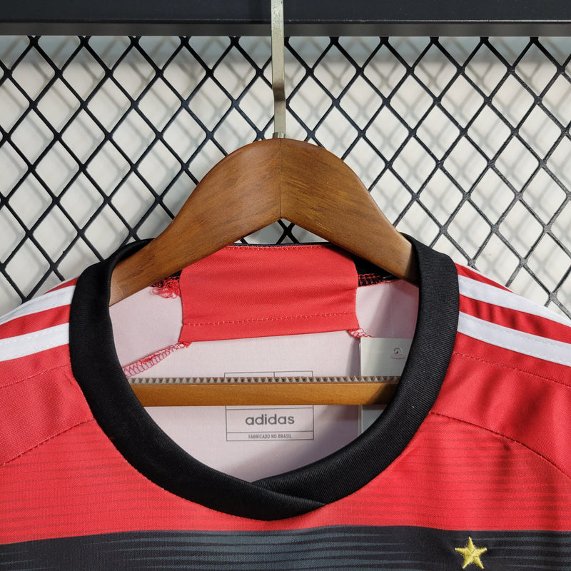CAMISA FEMININA DO FLAMENGO 23/24 VERMELHO E PRETO - VELOP SPORTS