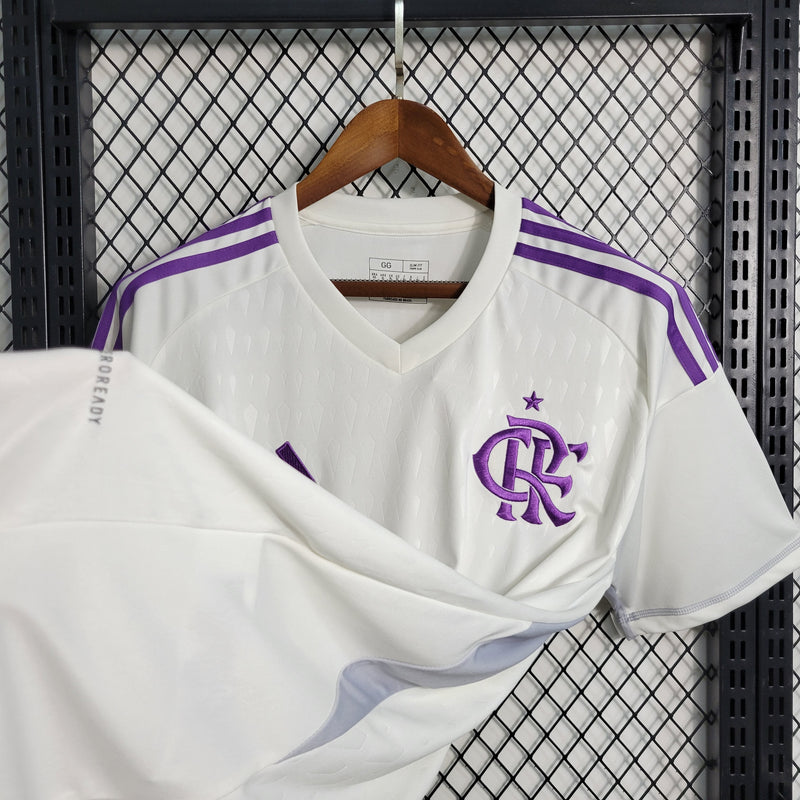 CAMISA DO FLAMENGO 23/24 BRANCO E ROXO - VELOP SPORTS