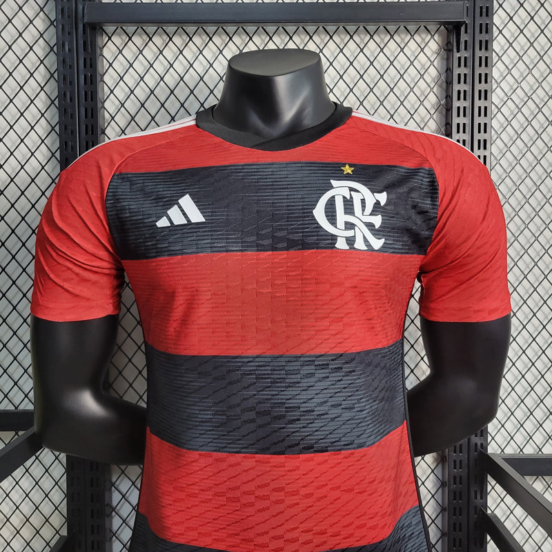 CAMISA VERSÃO PLAYER DO FLAMENGO 23/24 VERMELHO - VELOP SPORTS