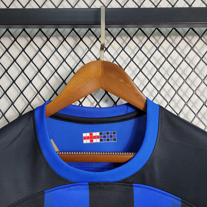CAMISA MANGA LONGA DO INTER DE MILAN 23/24 AZUL E PRETO - VELOP SPORTS