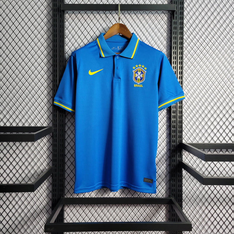 CAMISA DA SELEÇÃO DO BRASIL 22/23 POLO AZUL CLARO - VELOP SPORTS