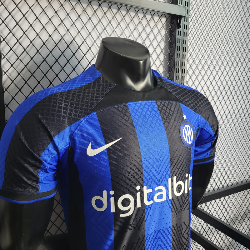 CAMISA VERSÃO PLAYER DO INTER DE MILÃO 22/23 AZUL E PRETO - VELOP SPORTS