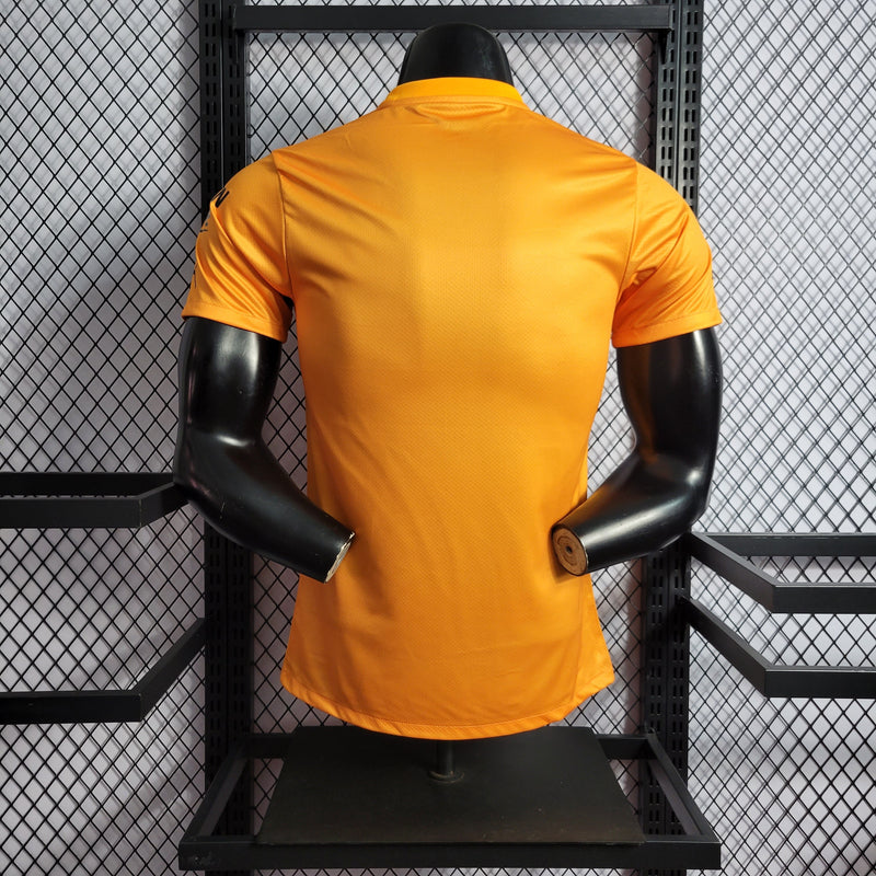 CAMISA VERSÃO PLAYER DO MANCHESTER CITY 23/24 LARANJA GOLEIRO - VELOP SPORTS