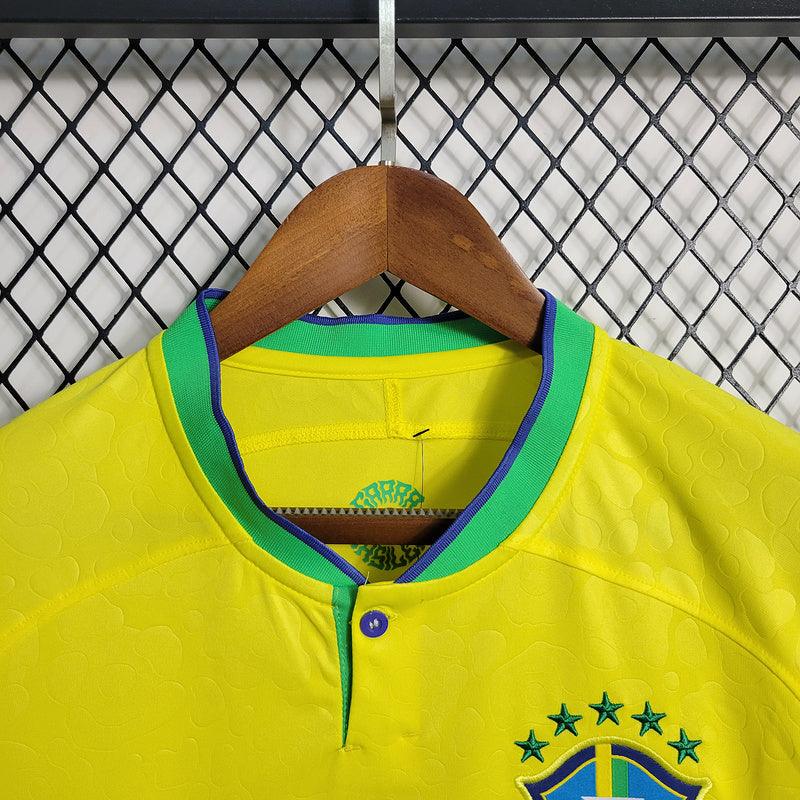 CAMISA MANGA LONGA DO BRASIL 23/24 AMARELO - VELOP SPORTS