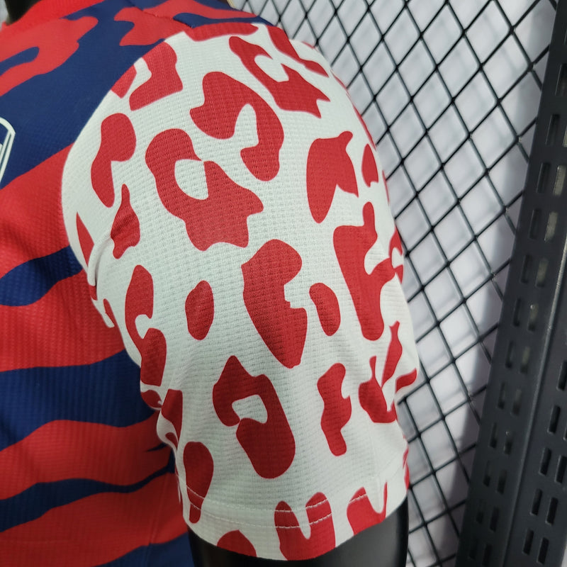 CAMISA VERSÃO PLAYER DO ARSENAL 23/24 RED BLUE - VELOP SPORTS